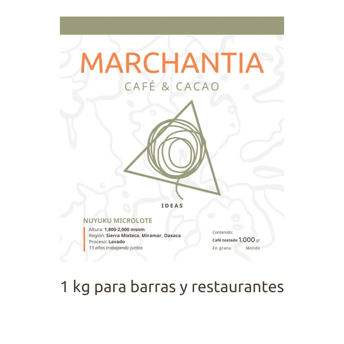 Café tostado IDEAS/Nuyuku - Bolsa de 1 kg