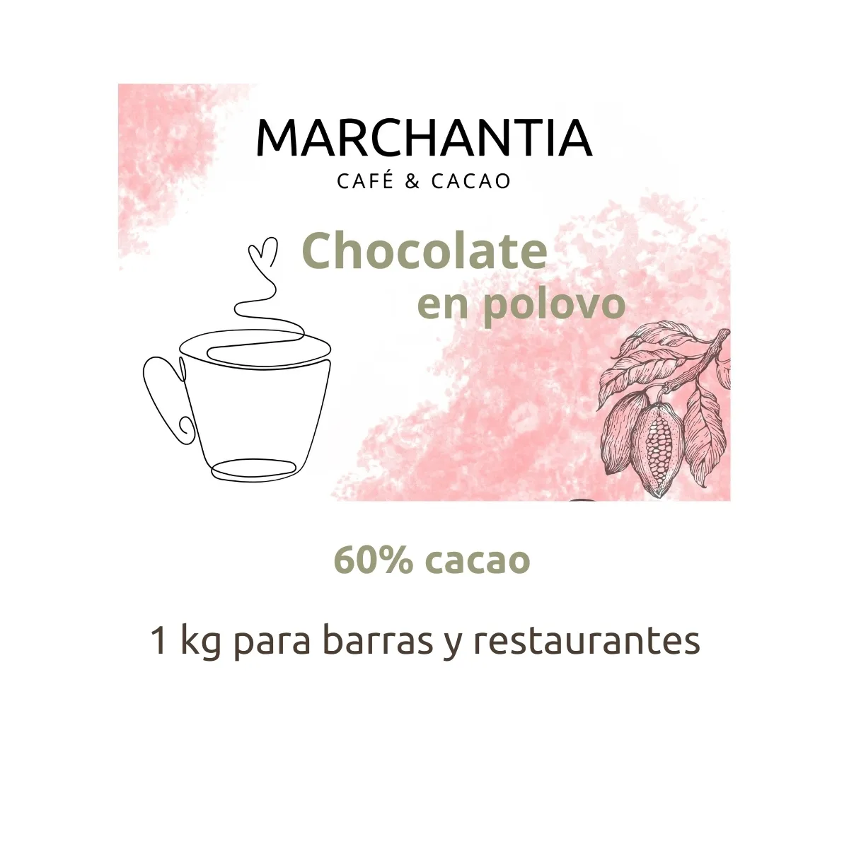 Chocolate para bebidas/ 60% cacao - Bolsa de 1 kg